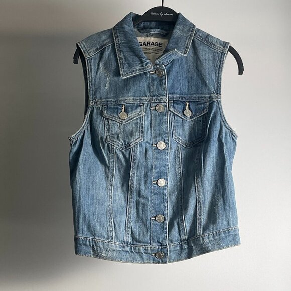 Garage crop denim vest size XS - Picture 1 of 4